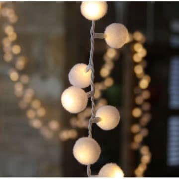 White Pom Pom Lights