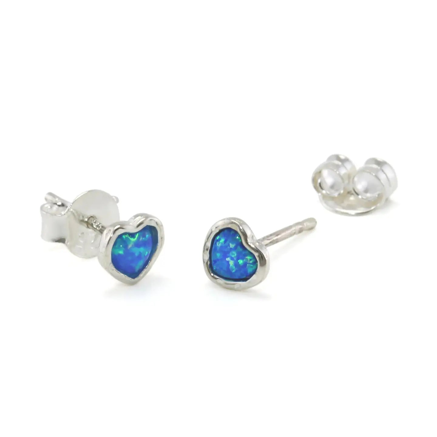 Opalite Heart Stud Earrings