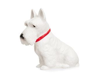 Scottie Dog Terrier White Table Lamp & Night Light