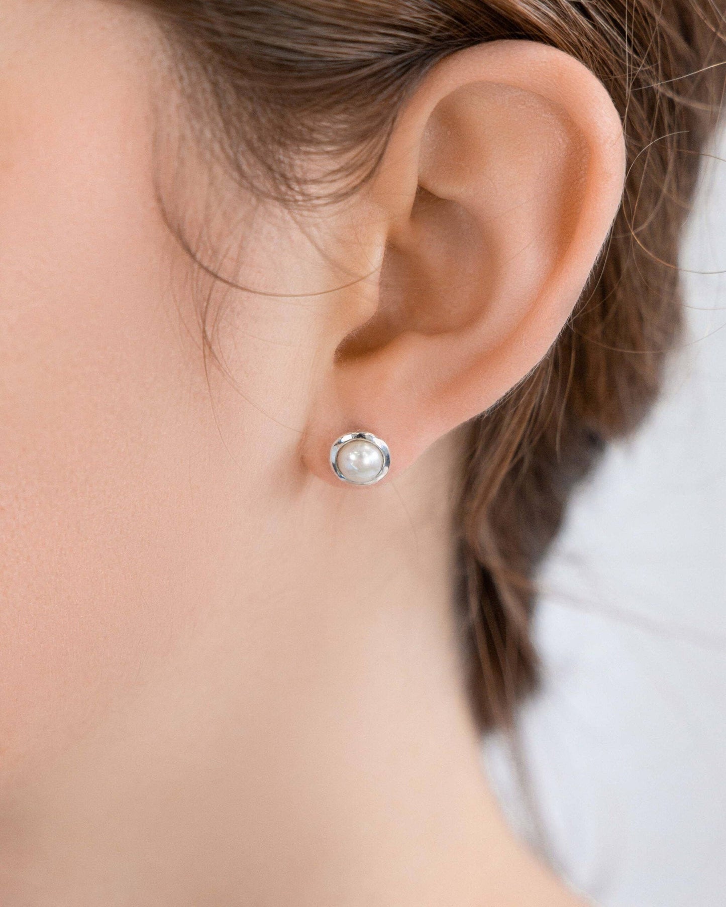 Pearl Sterling Silver Studs