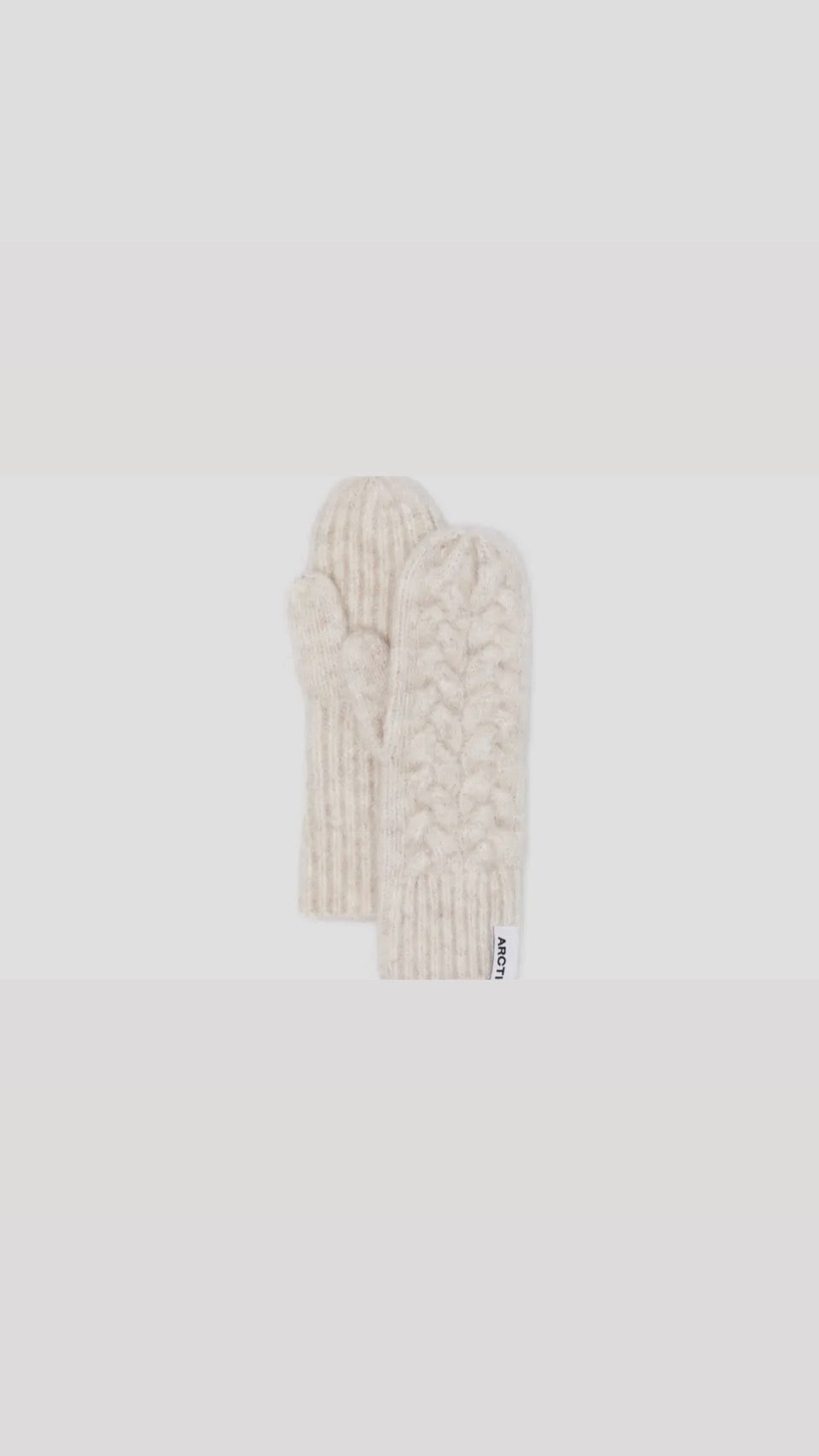 Mohair Mittens - Arctic White