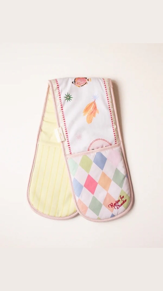 YVONNE ELLEN HARLEQUIN DOUBLE OVEN GLOVES