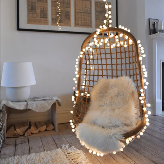 White Pom Pom Lights in stock