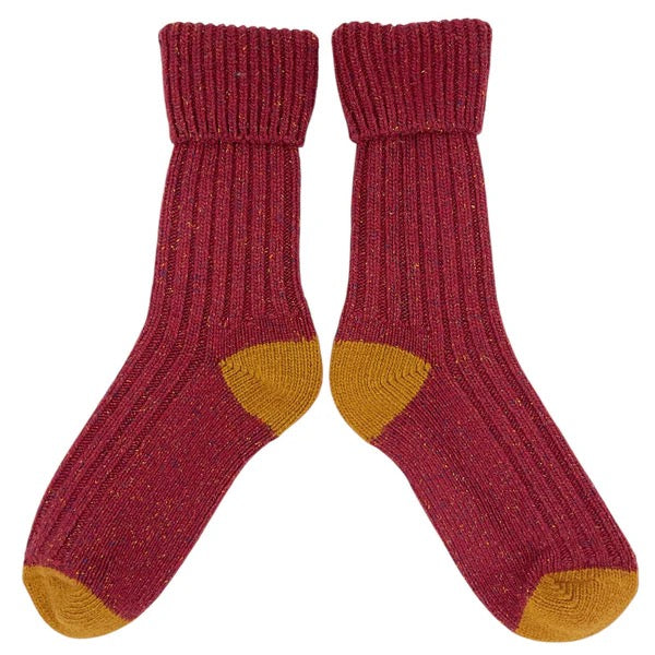 Unisex Recycled Silk Blend Ribbed Socks 8-11
