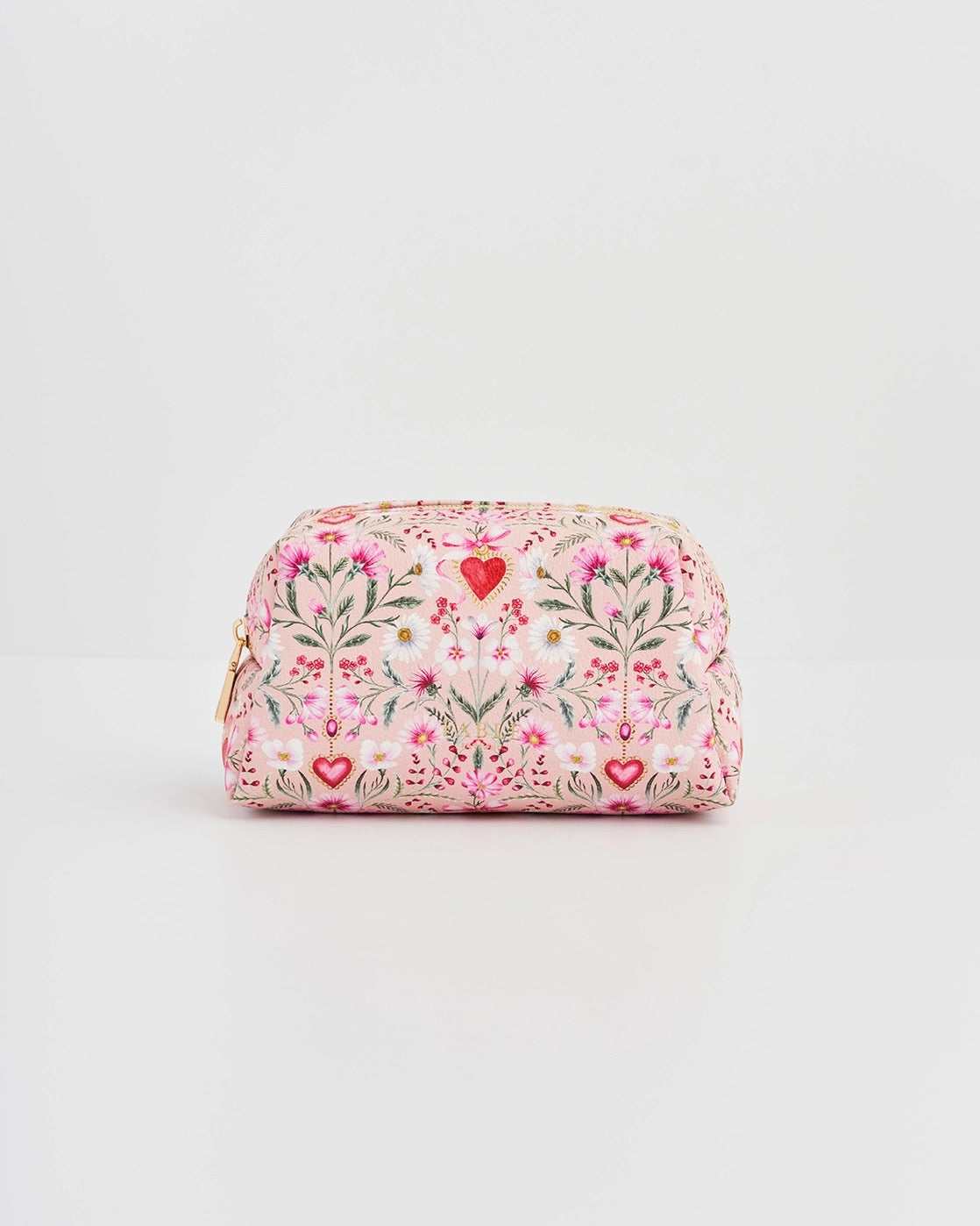 Floral Heart Pink Pouch