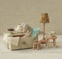 Maileg, Daybed Little Sister Mouse