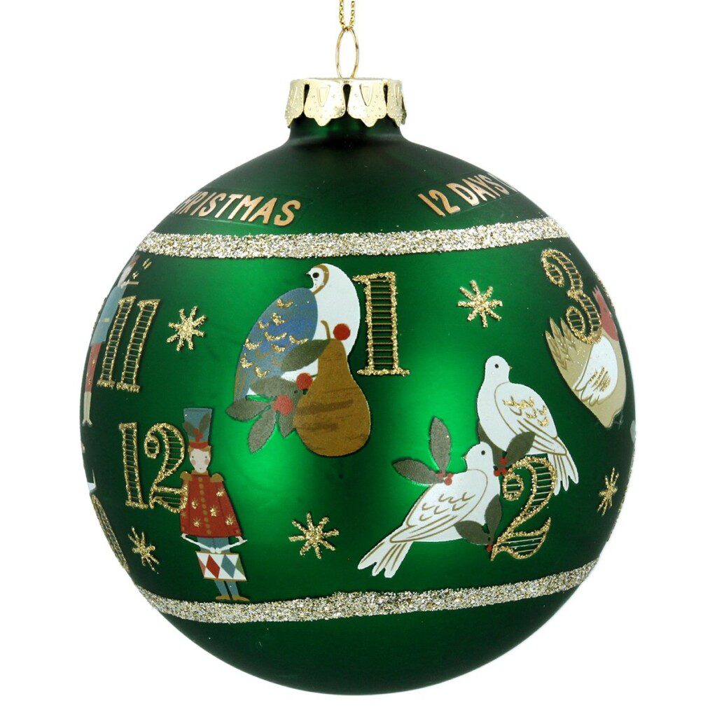 Glass Bauble - Matt Green 12 Days of Christmas