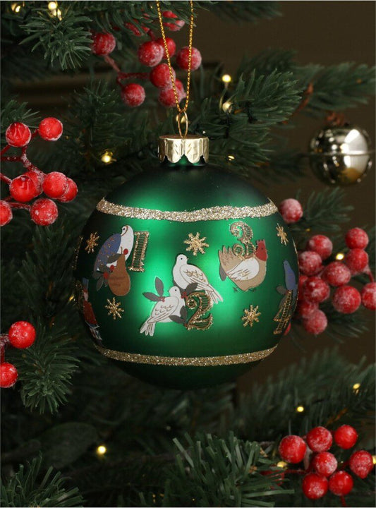 Glass Bauble - Matt Green 12 Days of Christmas