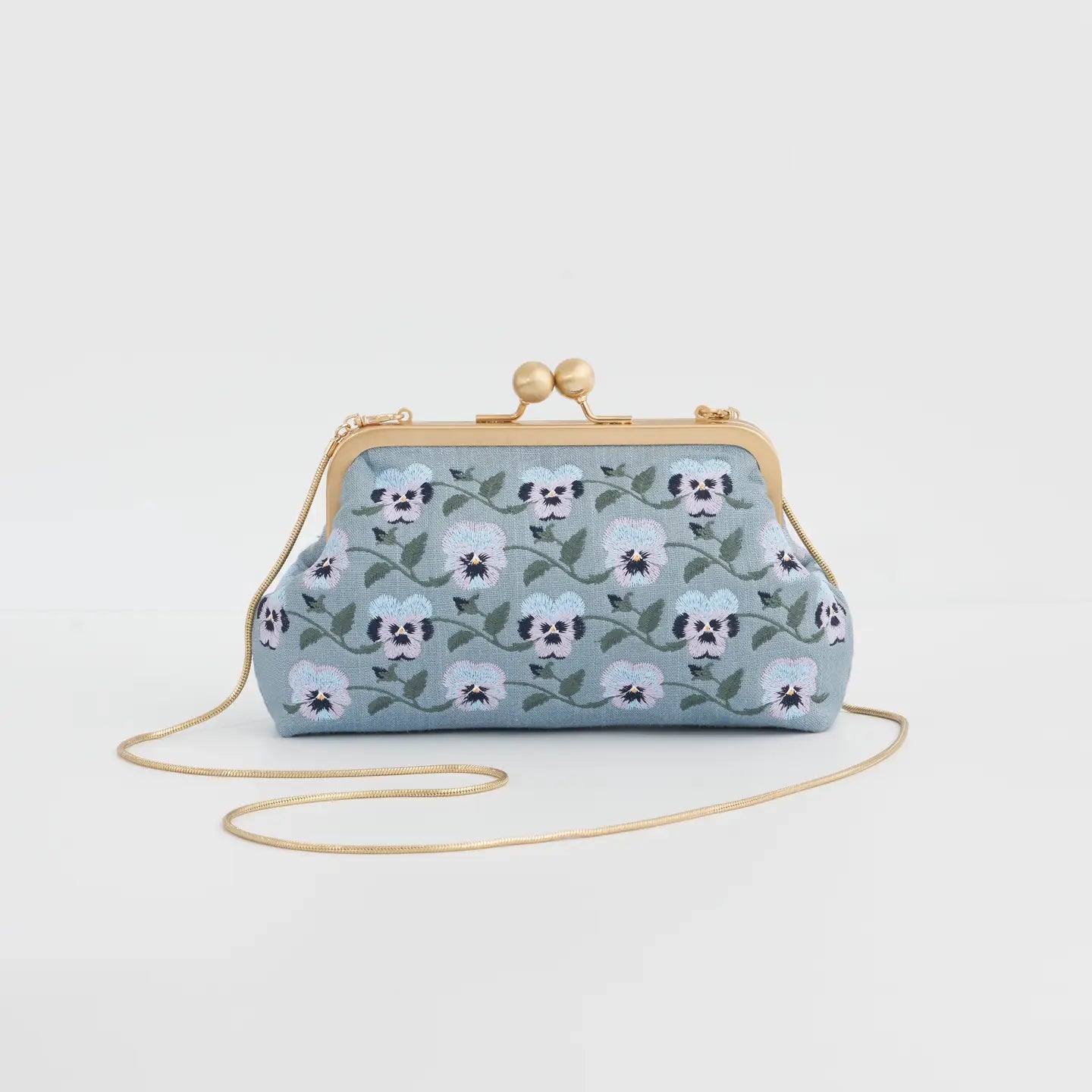 Fable Pansy Blue Victoriana Clutch