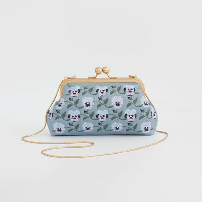 Fable Pansy Blue Victoriana Clutch