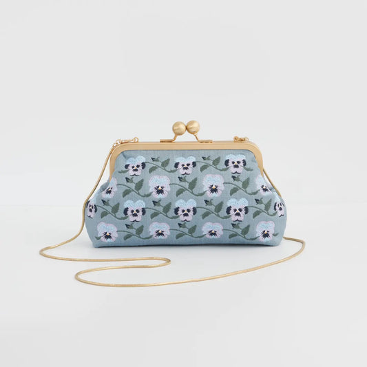 Fable Pansy Blue Victoriana Clutch