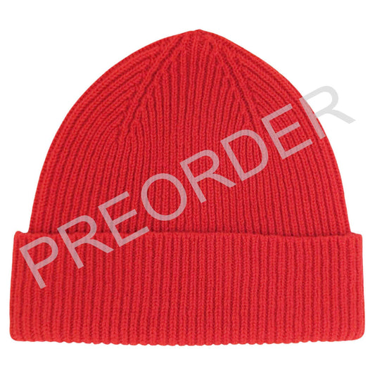 PREORDER - Unisex Lambswool Beanie RED