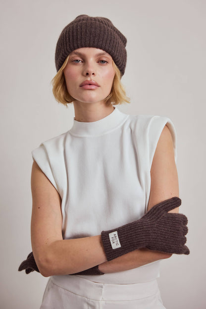 Cashmere Beanie - Chocolate Brown - AW26
