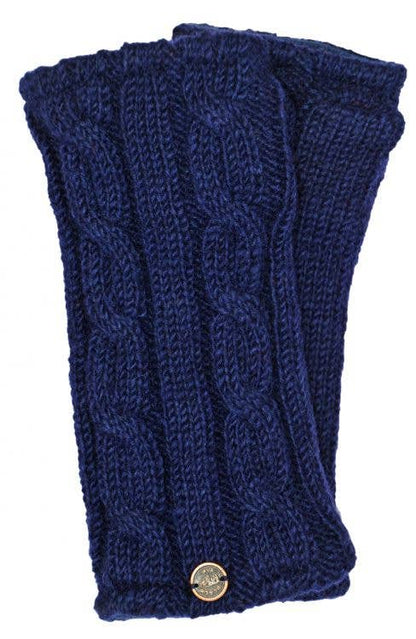 Cable Wristwarmers - Knitted Pure Wool - Fair Trade