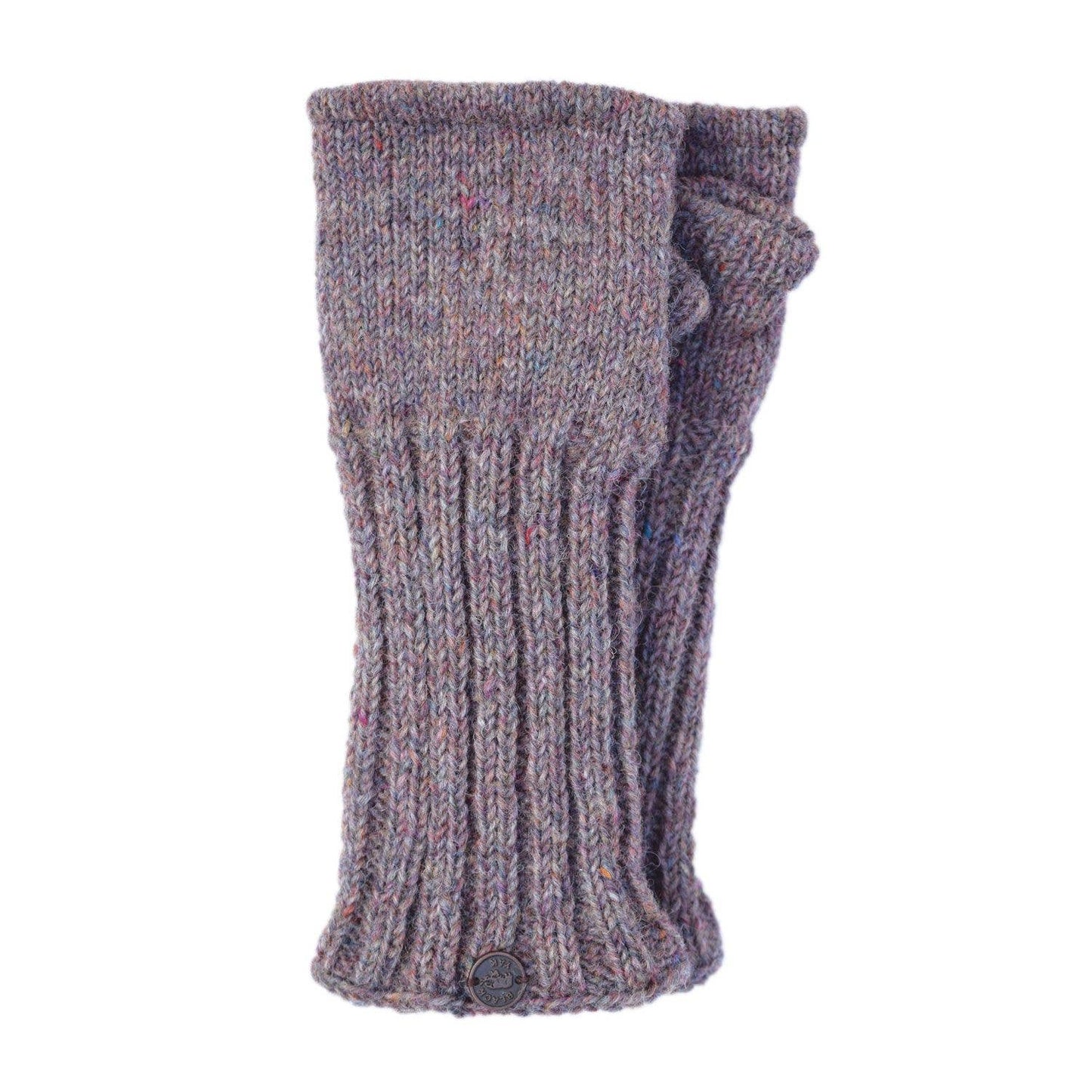 Plain Rib Wristwarmers - Knitted Pure Wool - Fair Trade Red