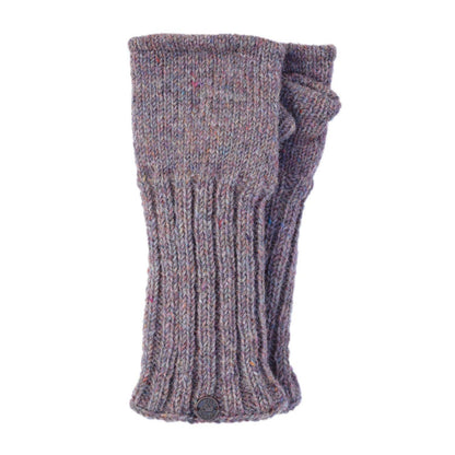 Plain Rib Wristwarmers - Knitted Pure Wool - Fair Trade Red