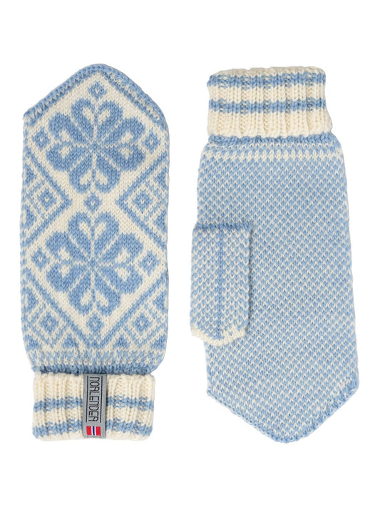 Selbu knitted mitten (262)Blue 100% wool