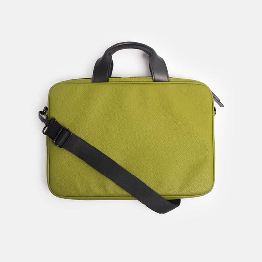 Green PU Laptop Bag