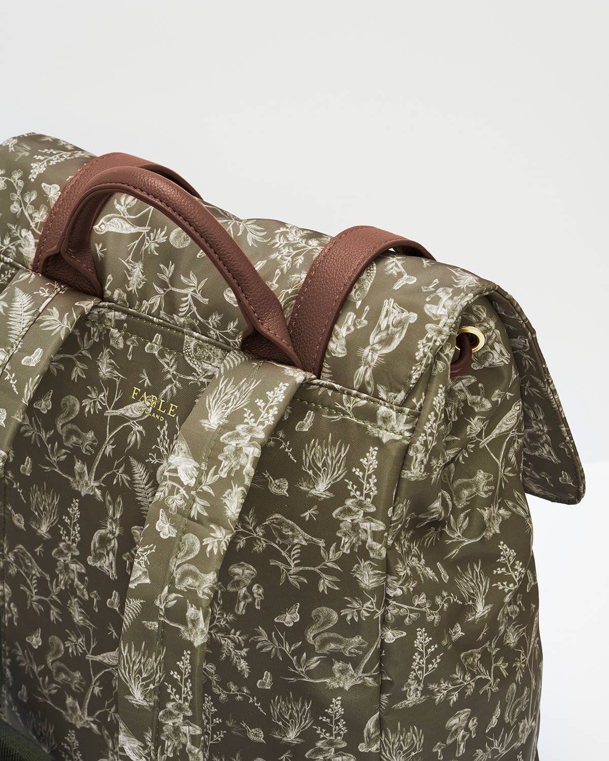 Flora Orla Scene Print Backpack in Khaki