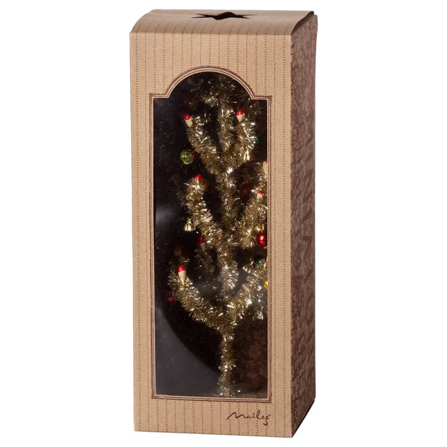 Maileg gold Christmas tree in its presentation box