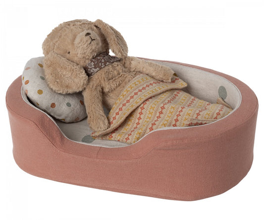 Maileg Toy Dog/Kitten Basket, Coral