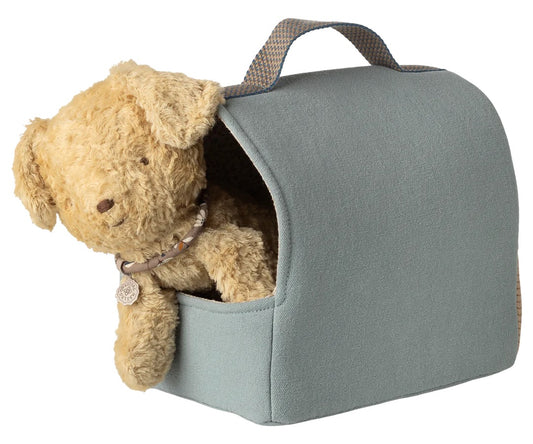 Maileg Pet Carrier Dusty Blue SS26 NEW ARRIVAL