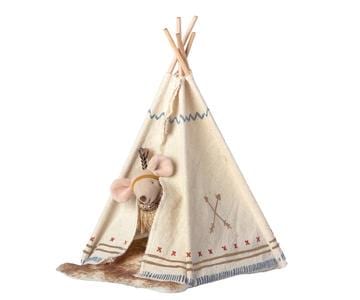 Maileg Little Sister Feather Mouse & Teepee -Sold Out