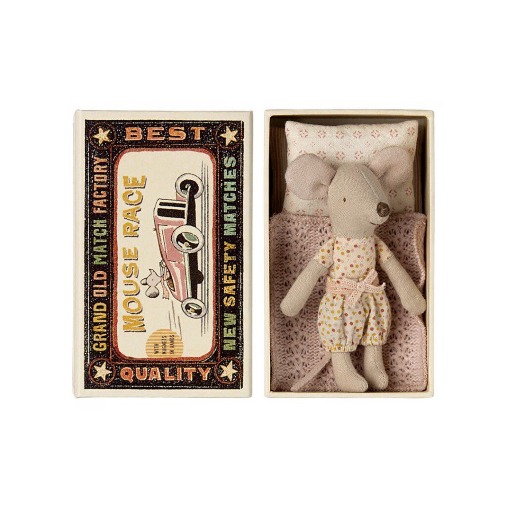 Maileg Little Sister Matchbox Mouse