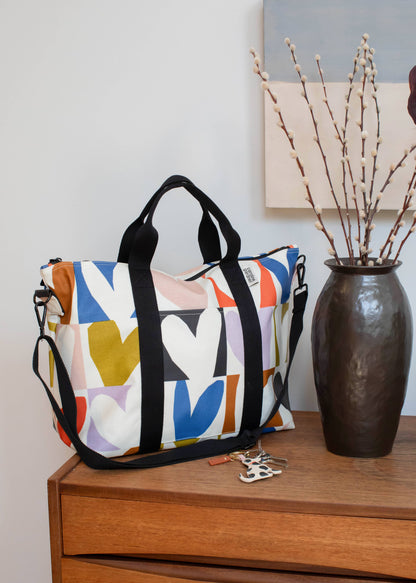 Multi Checkmate Heart Weekend Bag