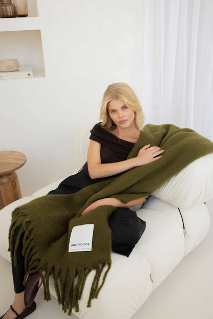 The Reykjavik Throw - 100% Recycled - Sea Kelp - AW25
