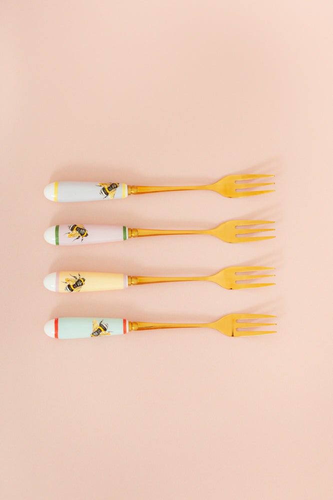 YVONNE ELLEN BEE CAKE FORKS (SET OF 4)