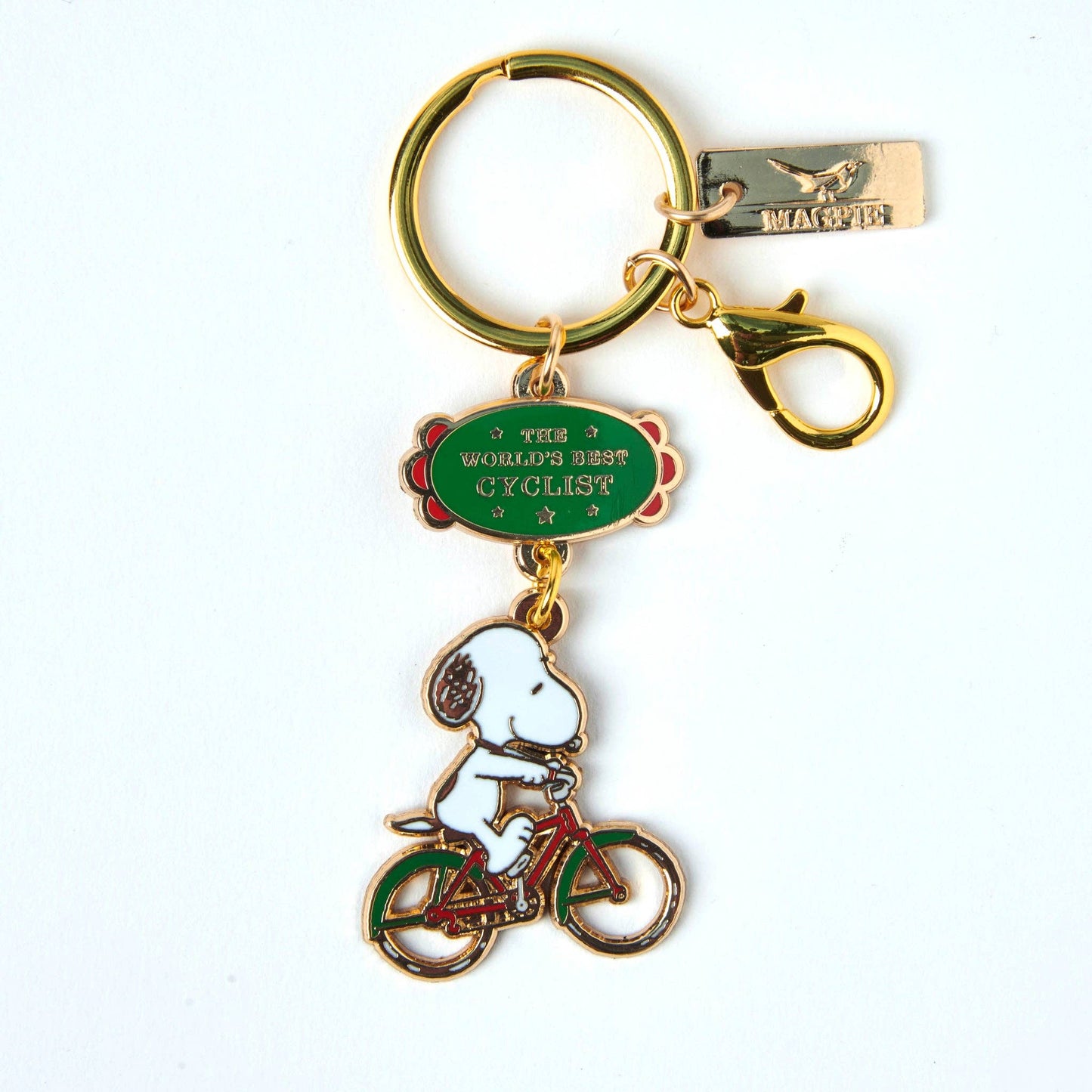 Peanuts World's Best Keyring Cyclist
