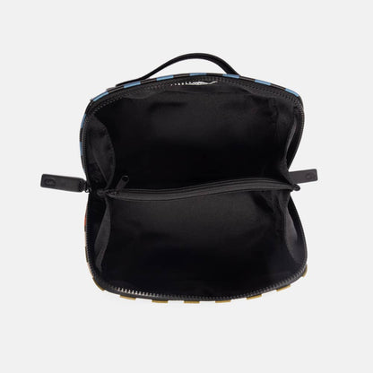 Stripe Diagonal Zip Large Washbag