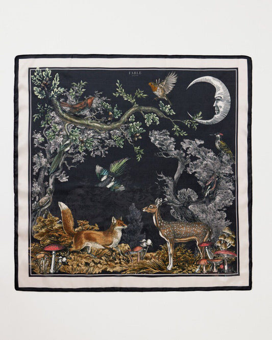 A Night's Tale Narrative Silk-Like Square Scarf