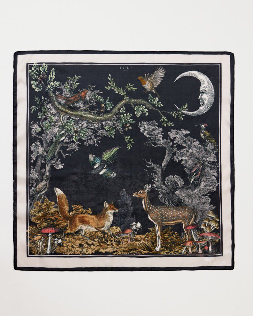 A Night's Tale Narrative Silk-Like Square Scarf