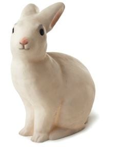 Sitting Bunny Rabbit Table Lamp & Night Light White