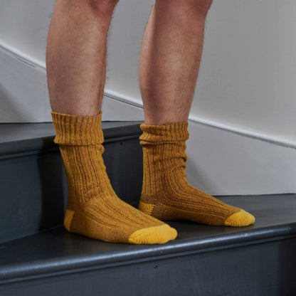 Unisex Recycled Silk Blend Ribbed Socks