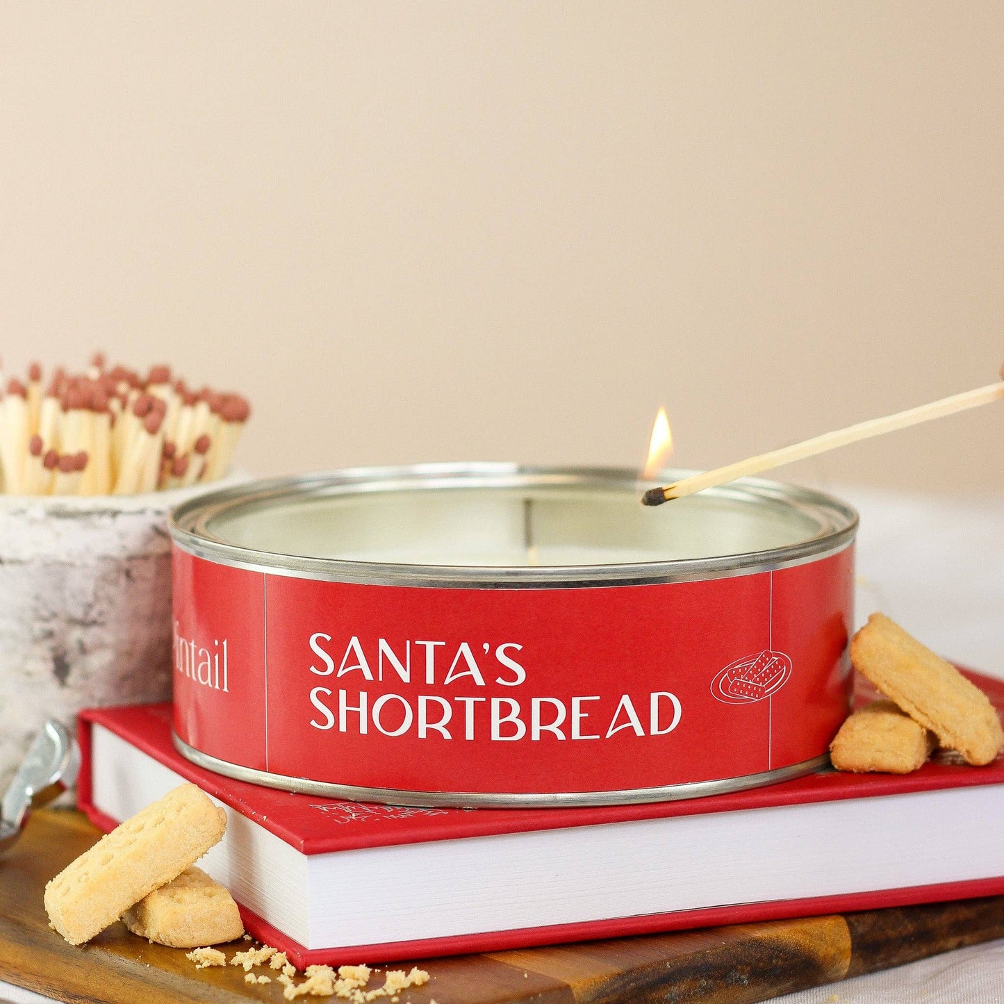 Santa's Shortbread Triple Wick Candle (Pack of 6)