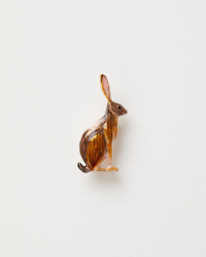 Enamel Hare Brooch