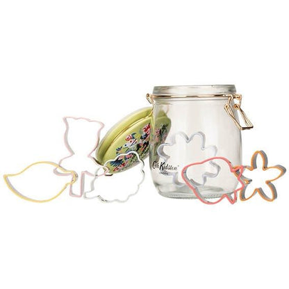 Cath Kidston Painted Table Glass Jar & Set of 6 Cookie Cutters