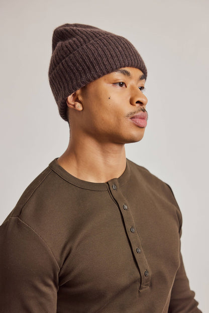 Cashmere Beanie - Chocolate Brown - AW26