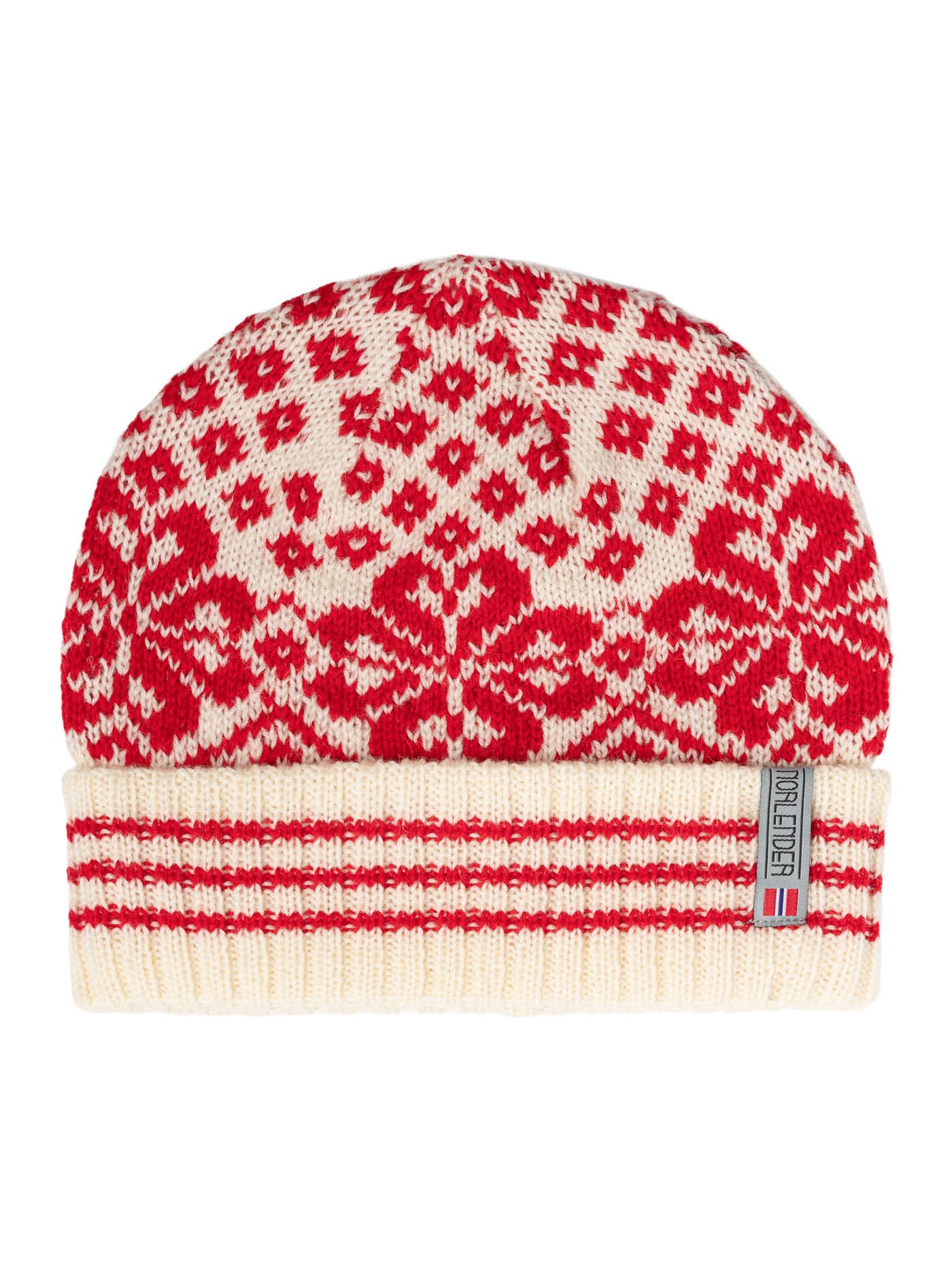 Selbu knitted beanie (261)Red 100% wool