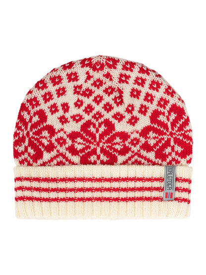 Selbu knitted beanie (261)Red 100% wool