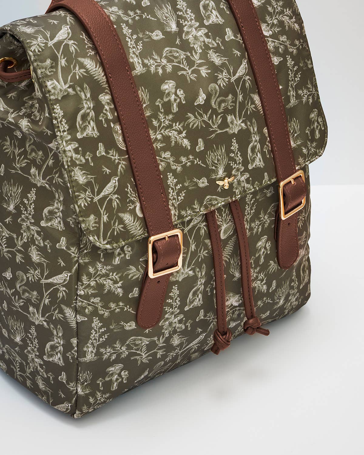 Flora Orla Scene Print Backpack in Khaki