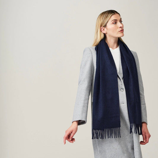 Cashmere Scarf Navy