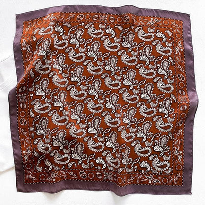 Vintage Paisley pattern silk scarf for men/100% mulberry Silk Scarf/Blue Paisley scarf/Silk head scarf/Silk hair scarf/Silk neck scarf/Silk bandana