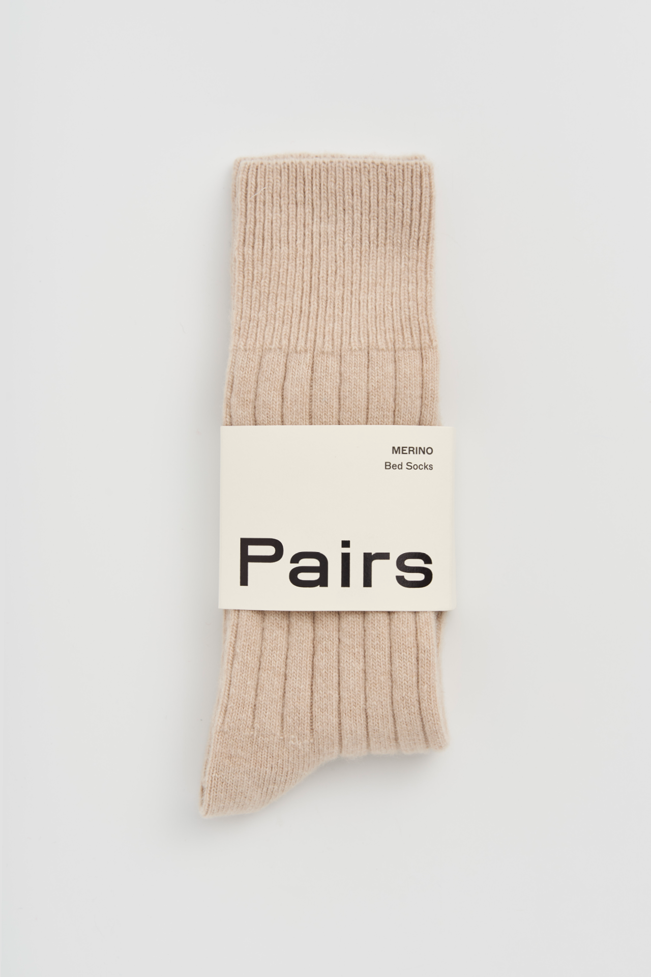 Milky Tea Beige Merino Bed Socks