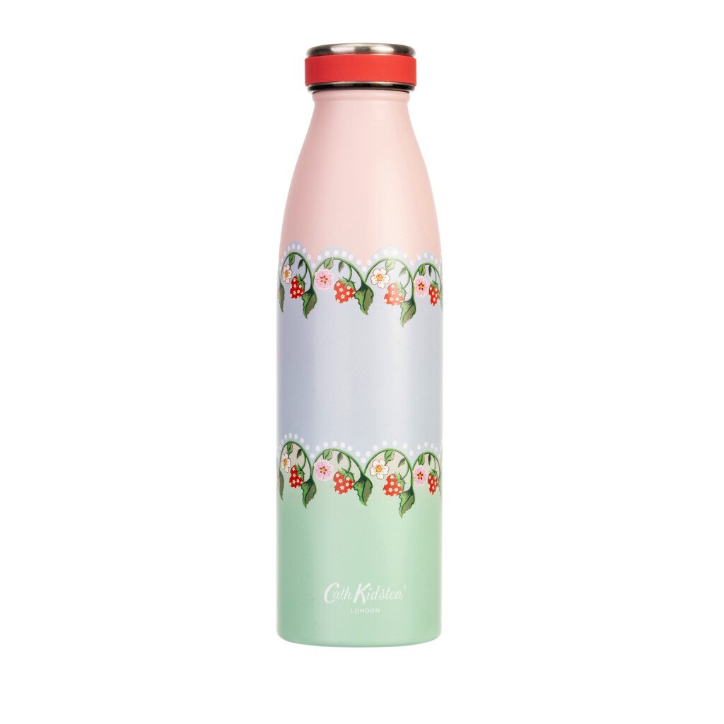 Cath Kidston Strawberry Stainless Steel Water Bottle 460ml