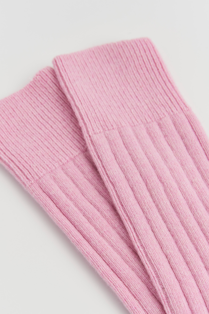 Sugar Pink Merino Bed Socks