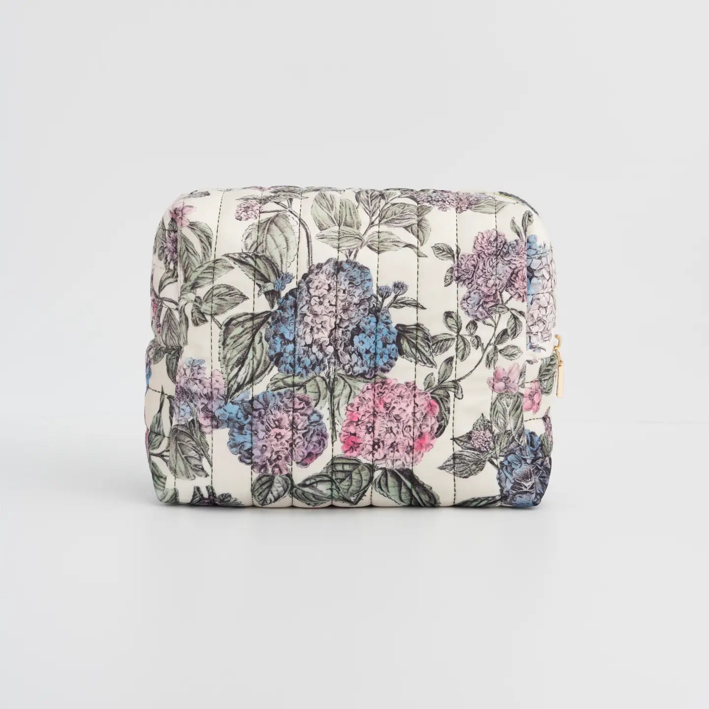 Fable Hydrangea Large Quilted Make Up Bag